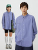 CryingCenter 蓝色纯白斜纹长款宽松口袋刺绣男友衬衫 哭喊中心 商品缩略图3