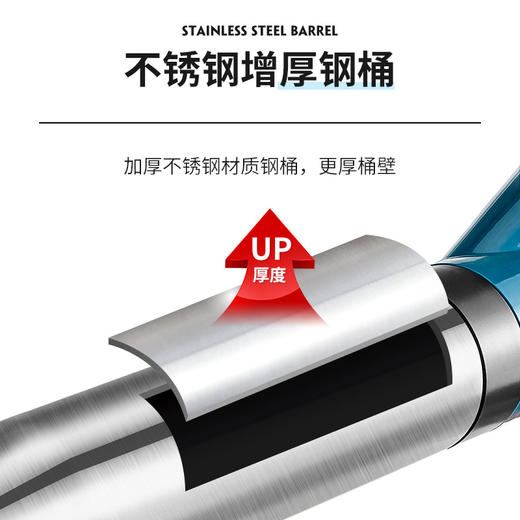 星罗不锈钢款马桶疏通器一炮通厕所堵塞疏通器下水道疏通工具-A仓 商品图3