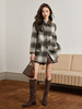 【年终特卖】熙世界英伦风格纹毛呢外套女高级感炸街翻领夹棉大衣 商品缩略图4