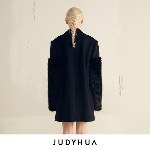 JUDYHUA 可拆卸廓形拼接大衣 商品图2