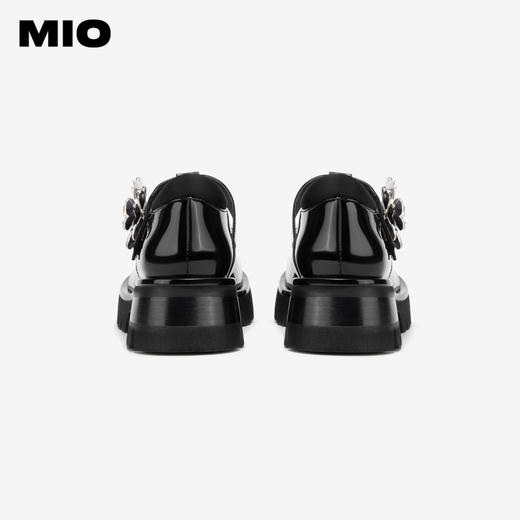 【智心浪漫】MIO米奥春季中跟复古单鞋四叶草钻饰玛丽珍鞋M241527475 商品图4