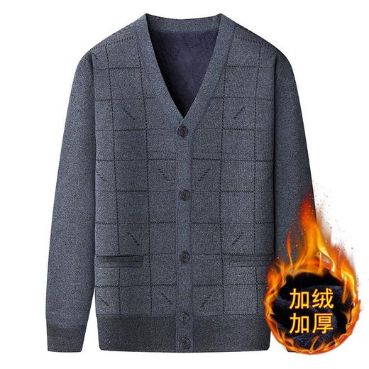 【清仓】中老年男士毛衣 加绒加厚 冬季爸爸装加绒加厚针织衫 上衣爷爷保暖外套-BBWT1 商品图1