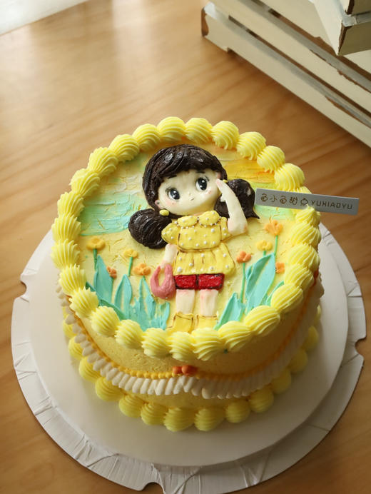 手绘黄色系可爱小女孩 商品图0