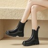 ZHR短靴女2023冬季新款厚底短靴复古英伦黑色酷感朋克切尔西短靴长筒靴 商品缩略图11