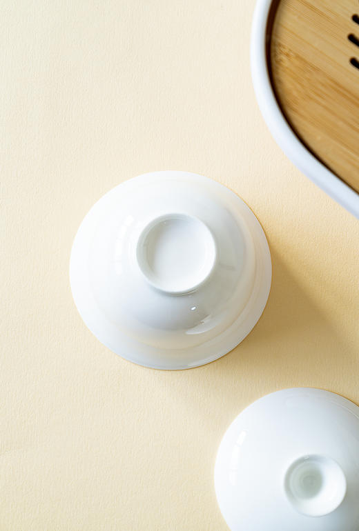 潮州骨瓷盖碗功夫茶茶具超薄透薄胎盖碗 商品图4