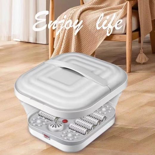 【放松足部肌肉！折叠足浴盆】温度调节，舒适按摩，家用常备。折叠加热泡脚桶全自动泡脚盆家用便携恒温电动按摩足浴盆 商品图0