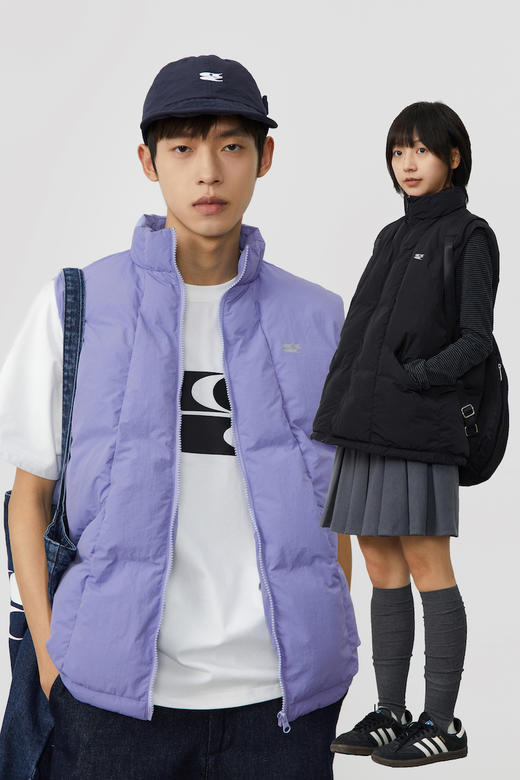 CryingCenter 秋冬季基础休闲 棉服马甲外套背心马甲工装 两色入 商品图4