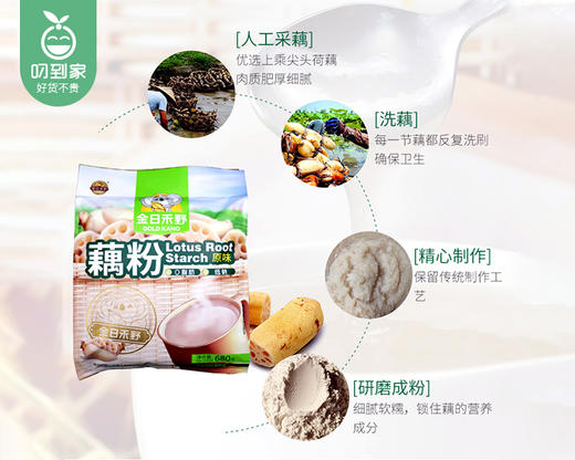 金日禾野藕粉（原味）/1包（20小包，共680g）生产日期：25年9月补单专用 商品图4