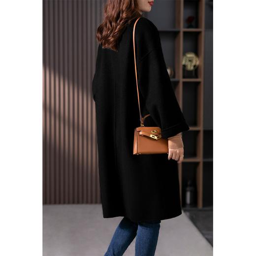 原形赫本风高端羊绒双面呢大衣女2023秋冬新款韩版羊毛毛呢外套 商品图4