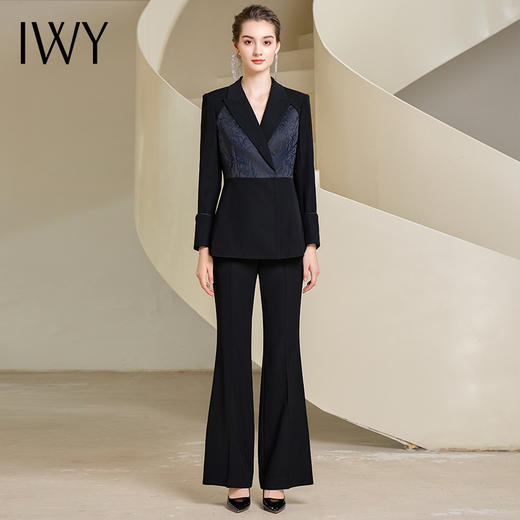 IWY/高端设计感职业西装套装女秋冬款阔腿裤商务西服正装233019C1+P3 商品图0