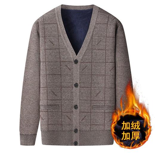 【清仓】中老年男士毛衣 加绒加厚 冬季爸爸装加绒加厚针织衫 上衣爷爷保暖外套-BBWT1 商品图4