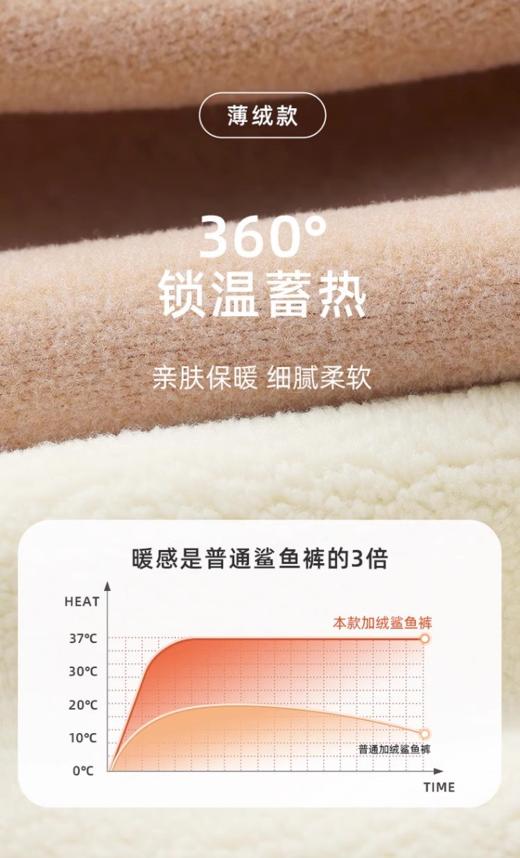 820D厚绒爆暖御寒护腰芭比瑜珈裤FU37362 商品图5