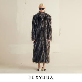 JUDYHUA 环保皮草大衣