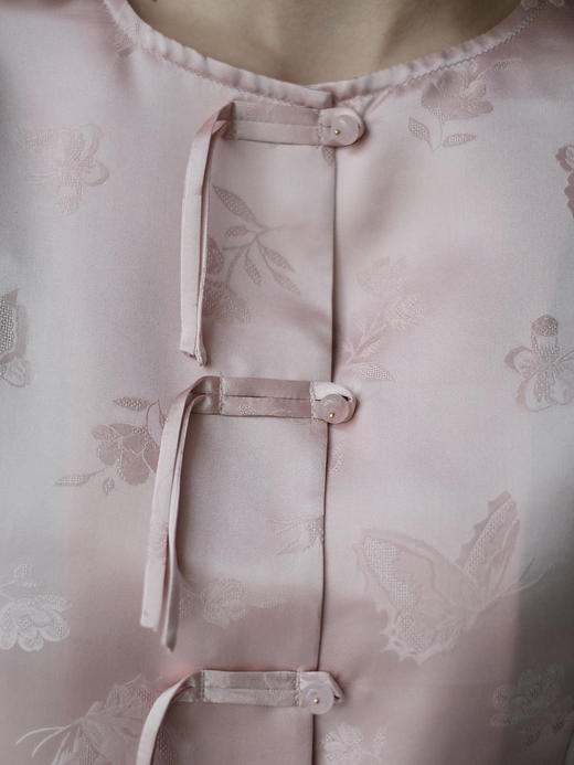 暂不上架|微瑕秒杀|  盛唐牡丹 |真丝提花蝶恋花上衣 [特价品] 商品图5