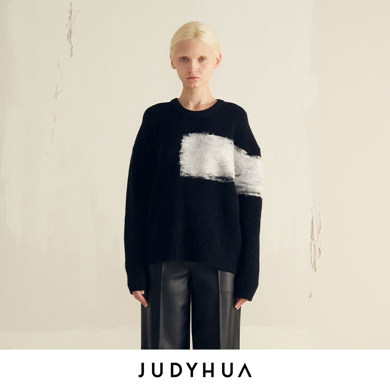 JUDYHUA 极简毛毡宽松针织衫