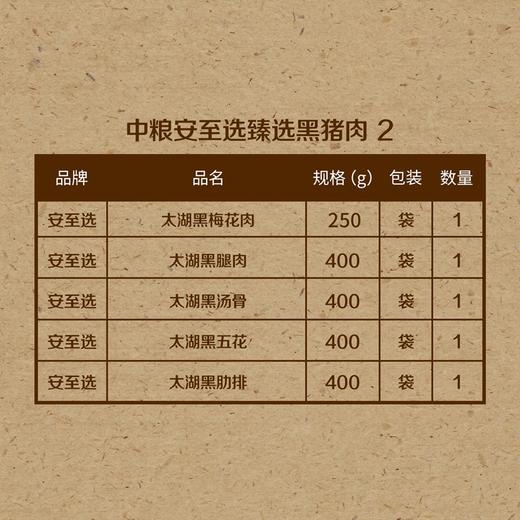中粮安至选臻选黑猪套餐 2【分仓直发，72小时发货，周末节假日不发货】 商品图1