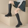 ZHR短靴女2023冬季新款厚底短靴复古英伦黑色酷感朋克切尔西短靴长筒靴 商品缩略图1