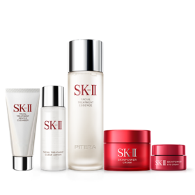 4979006105001 SK-II 神仙水护肤品套装 精华水乳爽肤水面霜紧致抗老礼盒【个别已开封，介意慎拍】