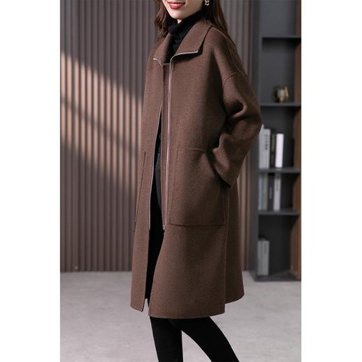 原形赫本风高端羊绒双面呢大衣女2023秋冬新款韩版羊毛毛呢外套 商品图2