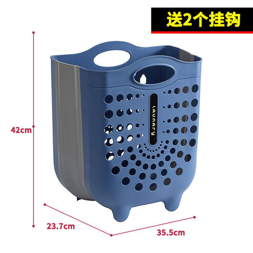 春艺-新款卡通简约脏衣蓝特大号零食杂物服装内衣裤可手提折叠收纳蓝子 商品图8