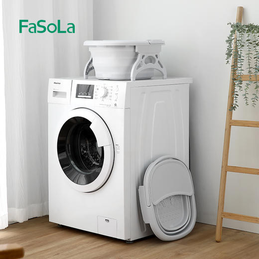 FaSoLa泡脚桶可折叠家用加厚保温过小腿新款便携洗脚盆养生足浴按摩盆子 商品图3