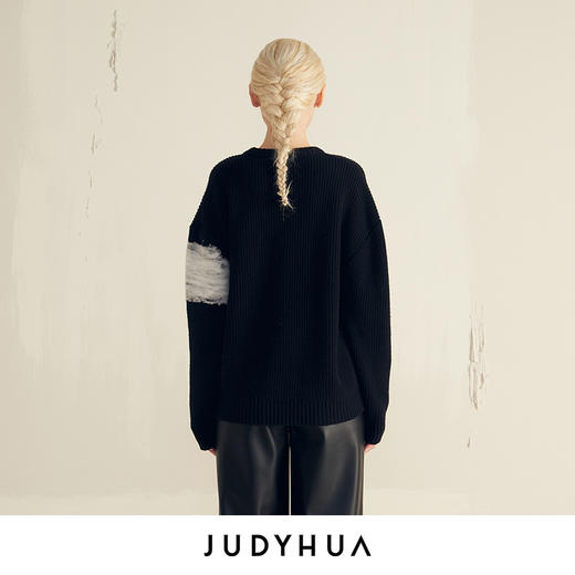 JUDYHUA 极简毛毡宽松针织衫 商品图2