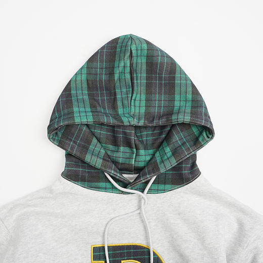 Drole de Monsieur Le Hoodie Tartan 法式刺绣LOGO拼色连帽卫衣 商品图2