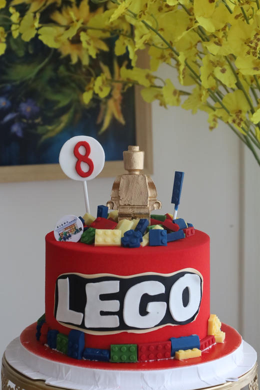 红色主题乐高蛋糕 商品图2