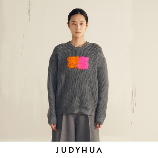JUDYHUA 毛毡宽松针织衫 商品图0
