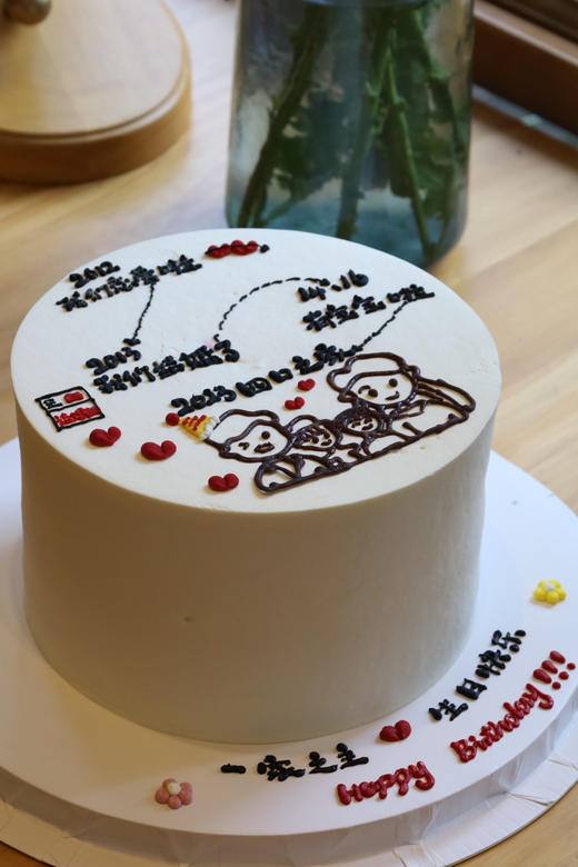 手绘一家四口幸福轨迹 商品图1