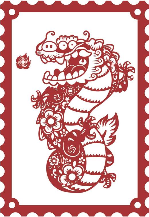 《龙年大吉》胖虎烫红金明信片 商品图0