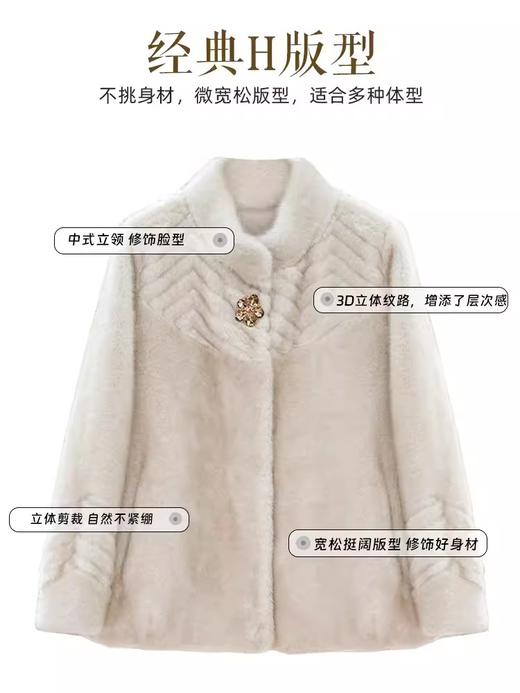 A8898妈妈冬装新款仿水貂绒外套时尚洋气2023新款中老年女秋冬皮草大衣 商品图3