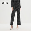 EITIE爱特爱冬季新款修身显瘦百搭直筒格纹裤子7205906 商品缩略图0