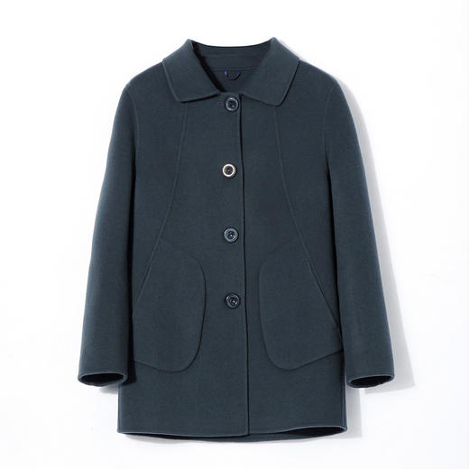 TC215117 洋气妈妈羊绒大衣女短款中年双面呢外套秋冬新款大码中老年毛呢子 商品图4