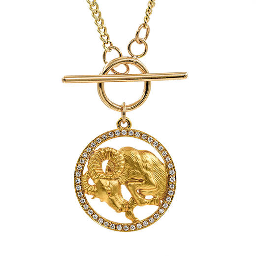 十二星座·白羊座 18K金钻石项链 商品图0