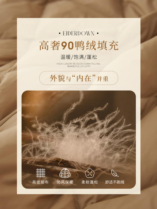 【149元福袋，不支持退换】熙世界美拉德小香风轻薄羽绒服女冬季白鸭绒短款外套 商品图3