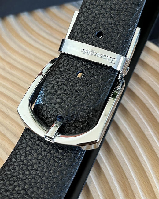 THS 11.4-无 杰尼亚家 男士礼盒装 双面可用 可剪裁 皮带腰带+卡包 CR207 商品图5