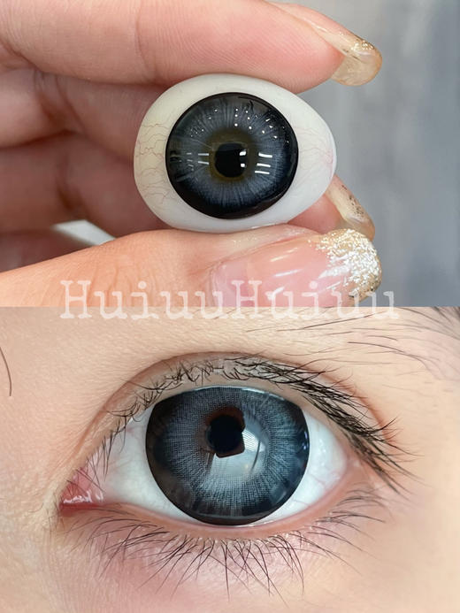 【店主实拍】大眼娃娃系列灰色蓝莓甜心/棕色焦糖芭比-14.5mm 着色14.3mm【半年抛 度数0-800度 无525/575】 商品图1