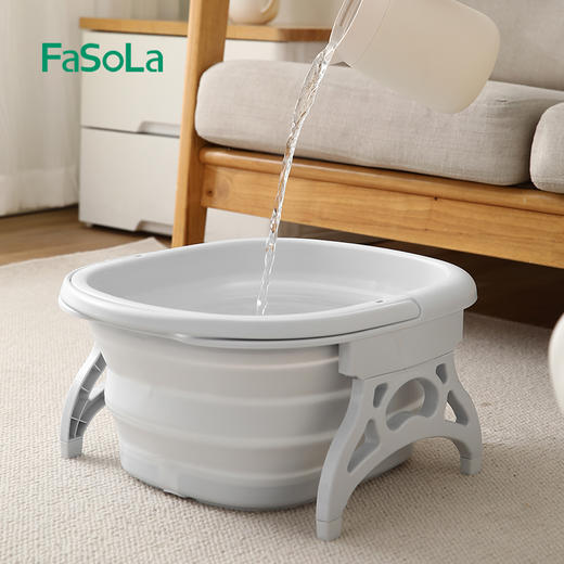 FaSoLa泡脚桶可折叠家用加厚保温过小腿新款便携洗脚盆养生足浴按摩盆子 商品图7