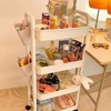 【移动时尚小推车！多用途收纳】卧室装饰零食多功能储物，卫生间移动小推车置物架多层落地，收纳百搭更美观  多种规格可选 随心移动 打扫卫生更方便 商品缩略图3