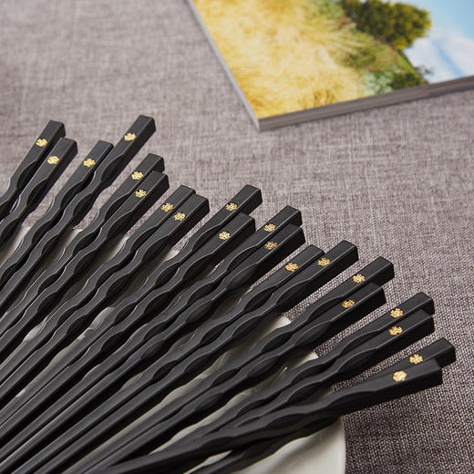 TA030103232ZZ 花好月圆合金筷10双礼盒 商品图7