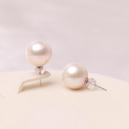 银925淡水珍珠耳钉11-13.5mm 107378 107386 107379 商品图4
