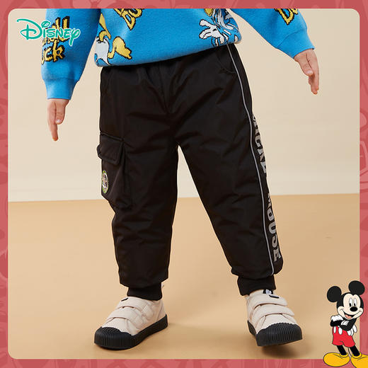 秋冬男童羽绒长裤防风保暖外出裤中大童学生运动休闲裤子234K1362
 商品图2