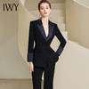 IWY/高级感黑色西装阔腿裤正装女秋冬款设计感商务总裁职业正装工作服233020C1+233019P3 商品缩略图3