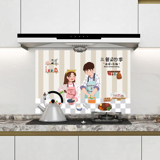 春艺新款厨房防油贴纸防水耐高温灶台墙贴大张60*90CM 商品图7
