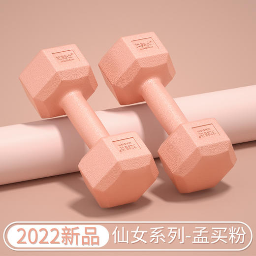 星罗新款女士哑铃家用练臂肌可做俯卧撑瑜伽六角包胶小哑铃1对-M仓 商品图7