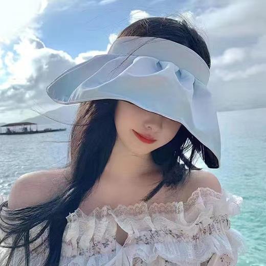 ins彩虹黑胶贝壳帽日系渐变色遮阳帽空顶帽 夏季 商品图6