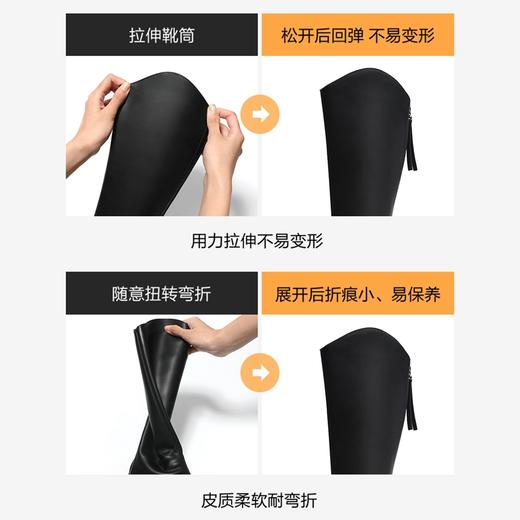 ZHR短靴女2023冬季新款厚底短靴复古英伦黑色酷感朋克切尔西短靴长筒靴 商品图6