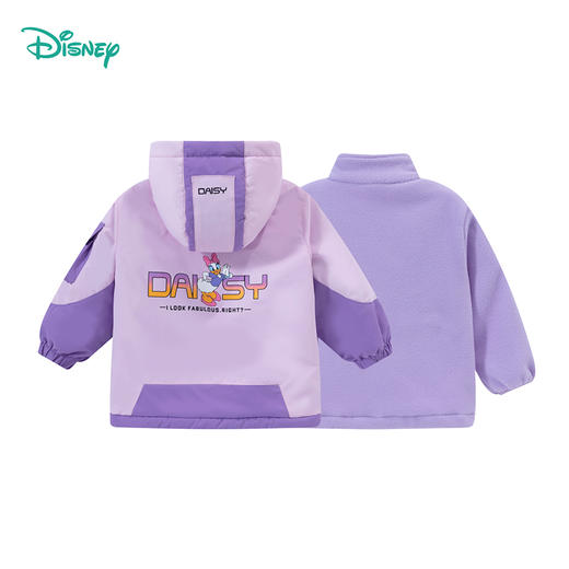 迪士尼童装女童防风防水冲锋衣秋冬新款黛丝宝宝摇粒绒两件套ZD3CS001
 商品图2