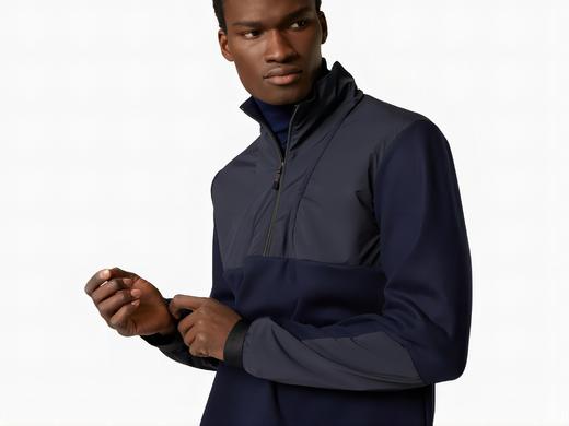 Sease - Zipped Skipper - Navy Blue  - 男装 - 滑雪夹克 - 深蓝色 商品图6